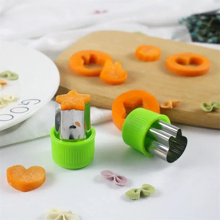 Stainless Steel Fruit and Vegetable Cutter Plastic Knife Mold for Baby Food Custom Logo for Peeling Slicing Vegetables Fruits