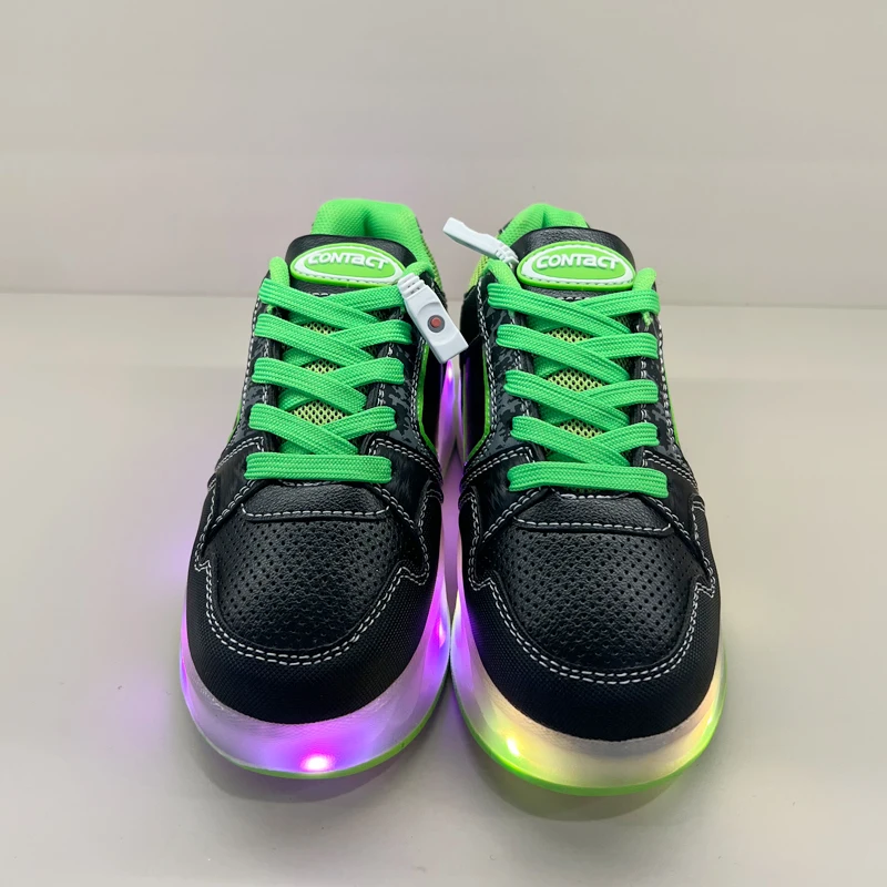 Kid Sneakers LED Roller Skates Shoes With Wheel Light up Rechargeable Roller Sneakers for Girl Boys Children Gift