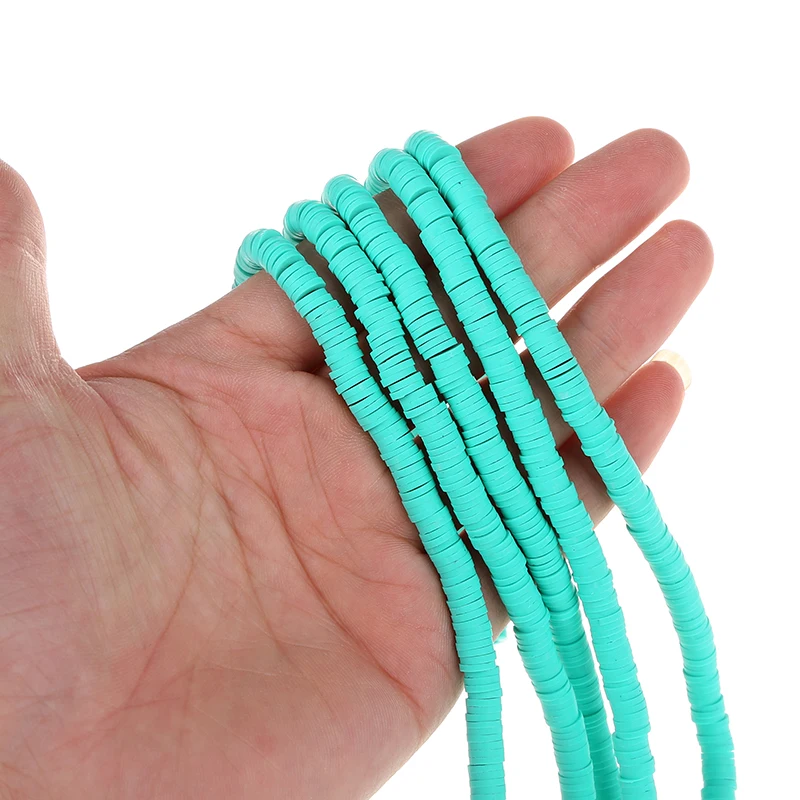 Разноцветные Круглые бусины из полимерной глины, буддийский молитвенный браслет на запястье, бусины из глины россыпью для изготовления ювелирных изделий своими руками