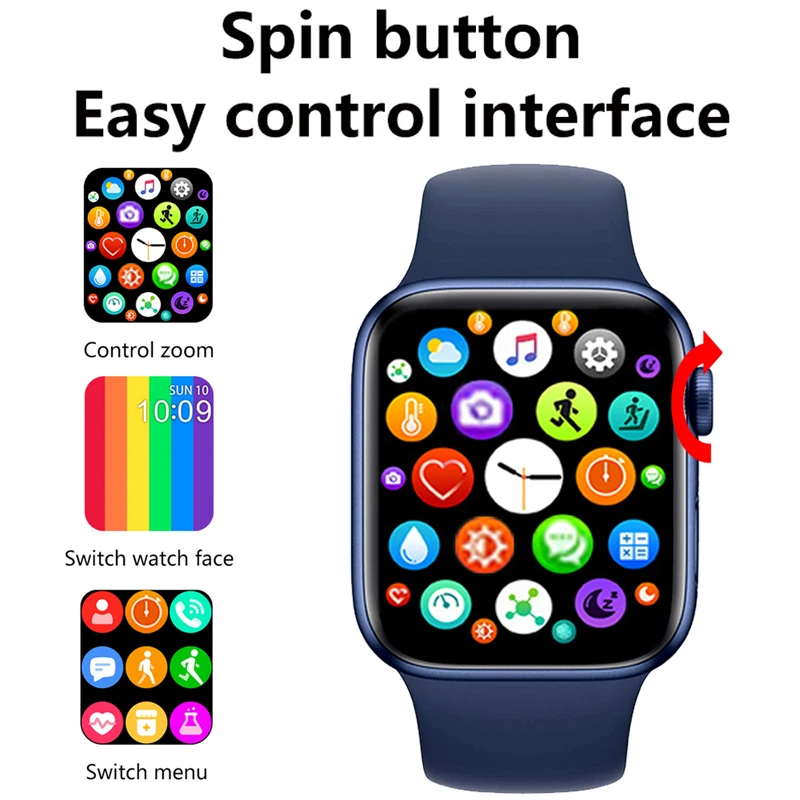 T55 Plus Smart Watches Series 6 Reloj Inteligente Blood Pressure Blood Oxygen Heart Rate Sport Waterproof T55 Smartwatch