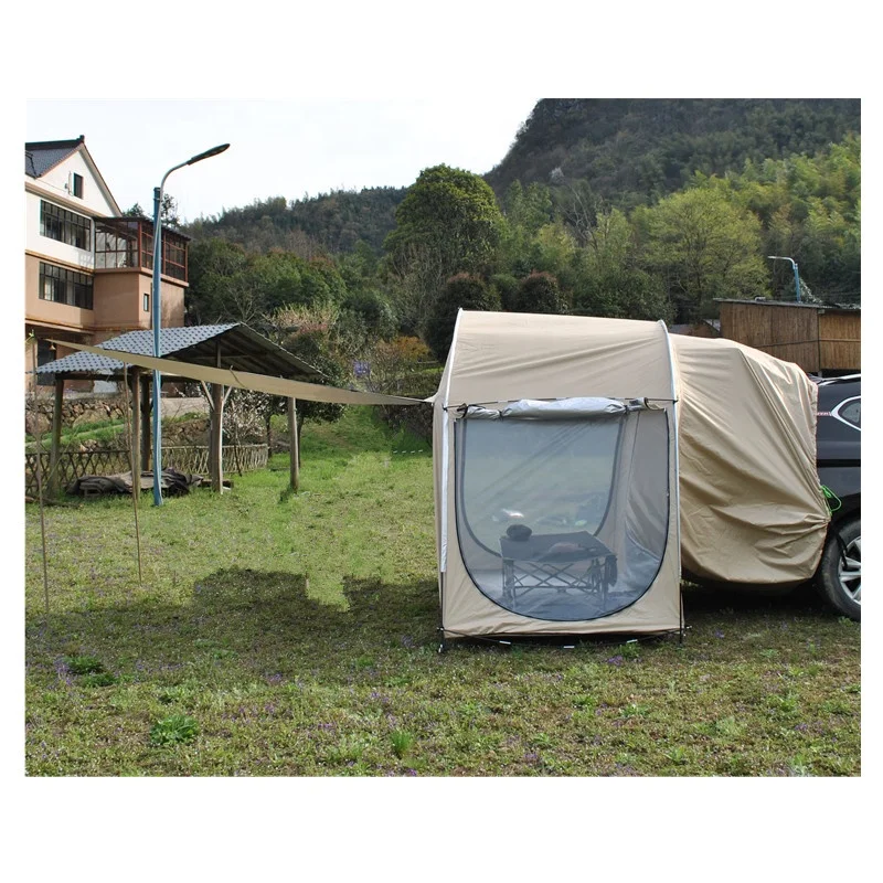 Car Tent 2 Person Easy Set Up Suv Rear Tent With Waterproof&Sunshade For Camping