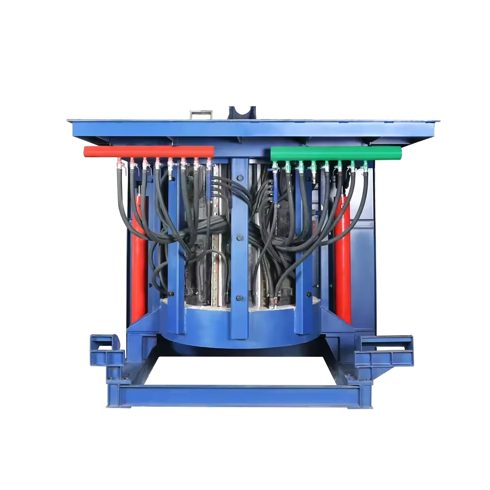 Factory 24 hours continuous electric scrap metal iron steel melting induction furnace brake disc casting machine