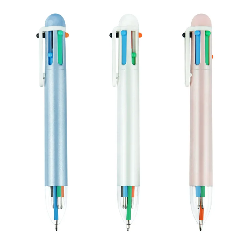 wholesale kawaii Multifunctional press type multicolor pen 6 color ballpoint pen