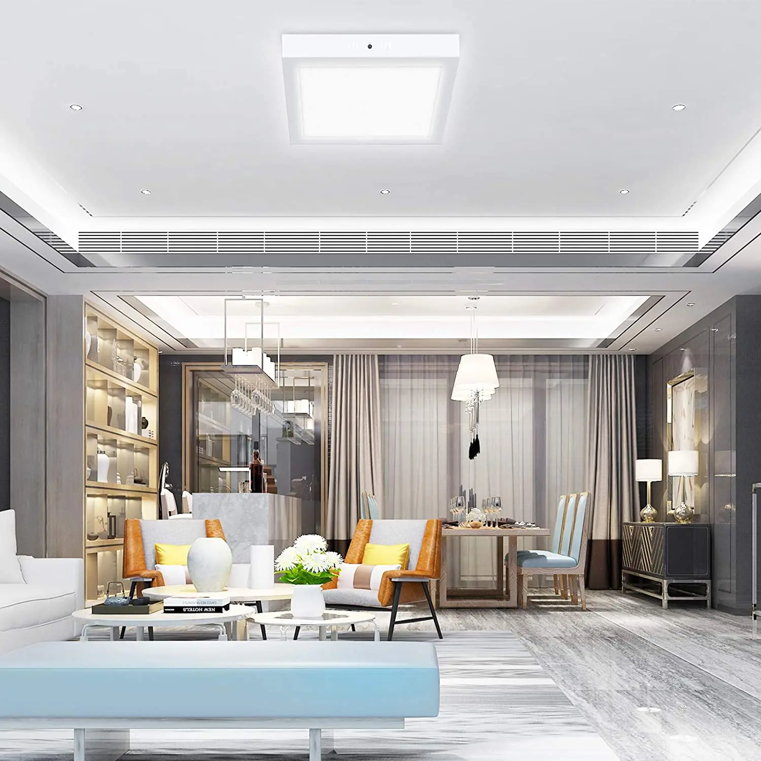 Square Panel Lamp 6W Modern Flush Mounted LED Panel Light