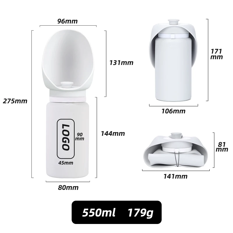 Bpa Free Lightweight Collapsible Puppy Accessories Supplies Walking Dispenser Dog Travel Water Bottles Pet Bowls And Feeders