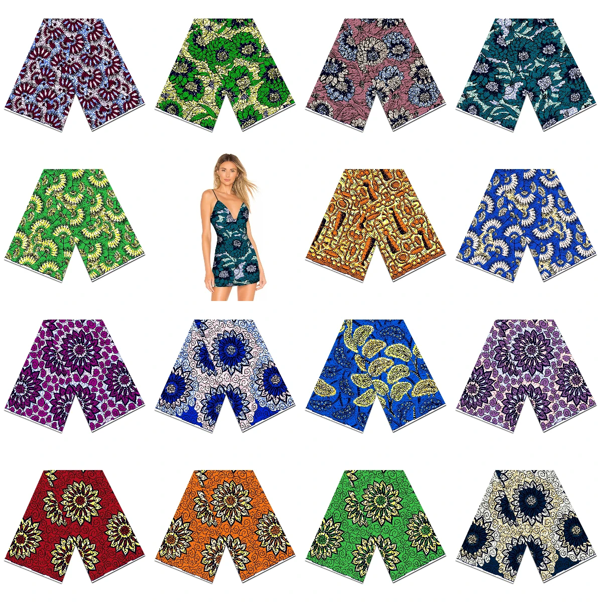 Spot Super Africa Wax Print Fabric African African Wax Fabric Textile Tissu Africain En Soie Satiné a Motif De Cire Pour