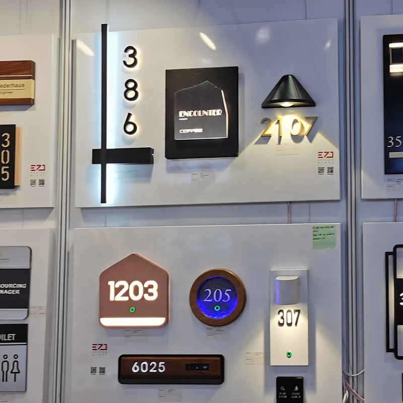 EZD  interior wayfinding signs door number plate modern house numbers