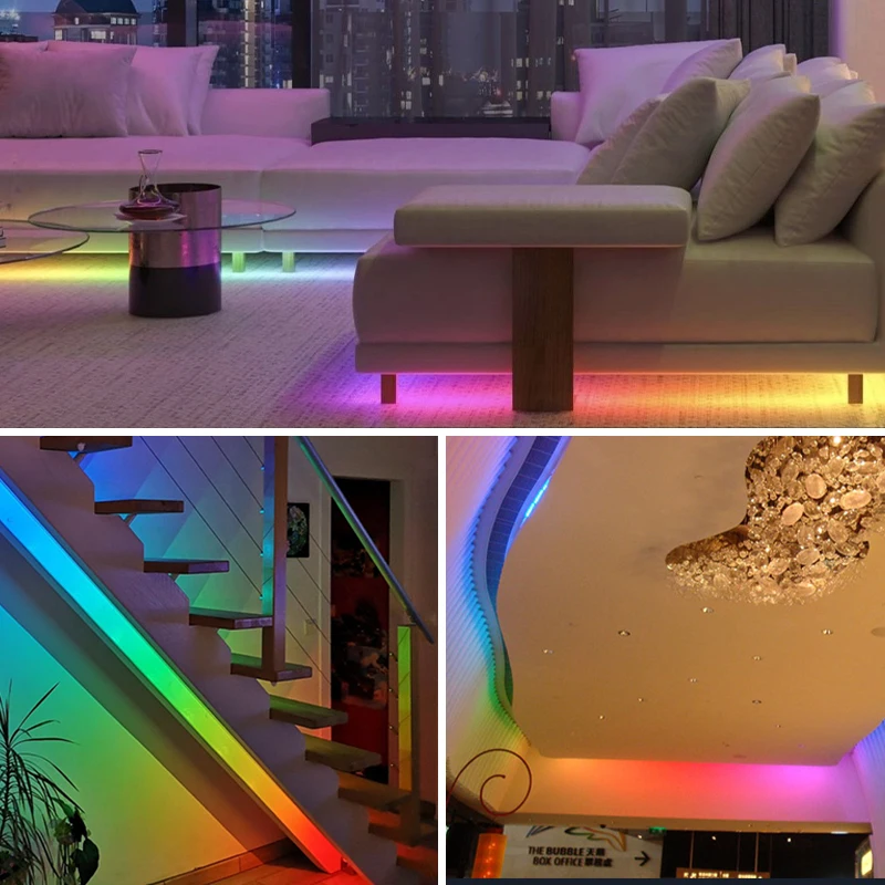 coxo addressable dreamcolor chasing running tuya 5m smart digital ws2811 rgbic pixel cob led flexible strips lights dc12v 24v