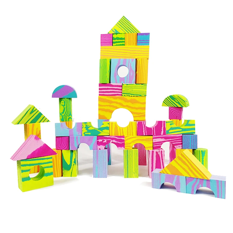 Kids Learning Toy Eva foam Building Blocks Castle Stacking ConstructionToys bath foam building blocks for Kids
