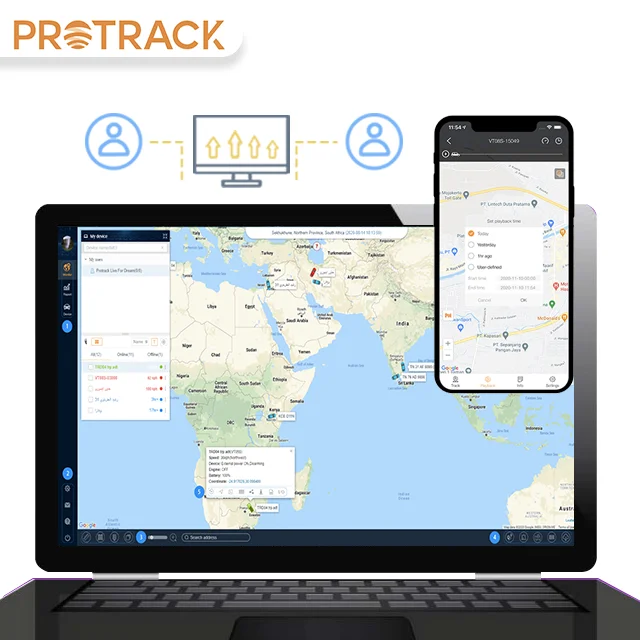 Программное обеспечение для отслеживания сети Protrack, сервисная платформа для vt05s vt08s obd5 tk102, Coban tk103, gt02, gt06n