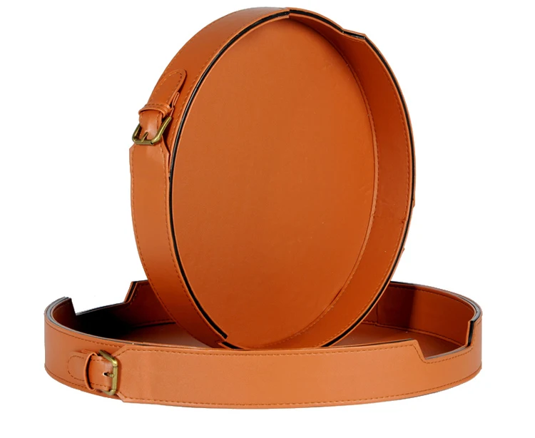 
Modern minimalist European classical style leather ornaments storage tray 