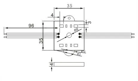 24v 3535 dmx waterproof 4leds high quality smd5050 dmx512 square pixel led module with 3M adhesive tape
