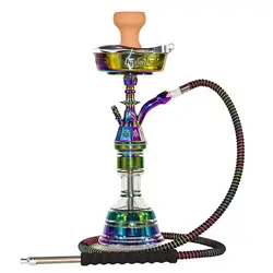 Hot sale factory in stock smoking glass luxury colorful Egypt hookah shisha zinc alloy hookah chicha