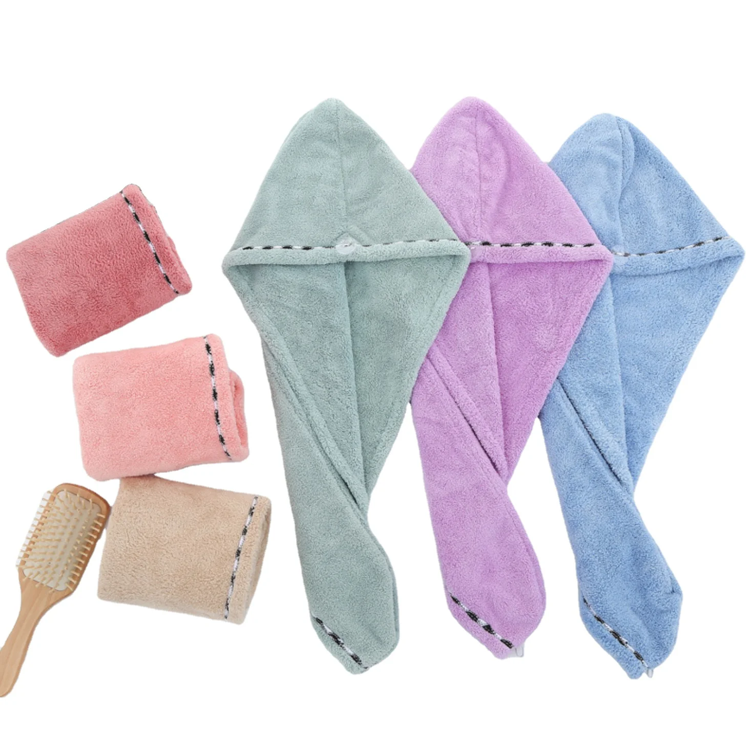 Dry Hair Towel Super Absorbent Customize Thickened Adult Long Hair Shower Cap Microfiber Dry Hair Cap