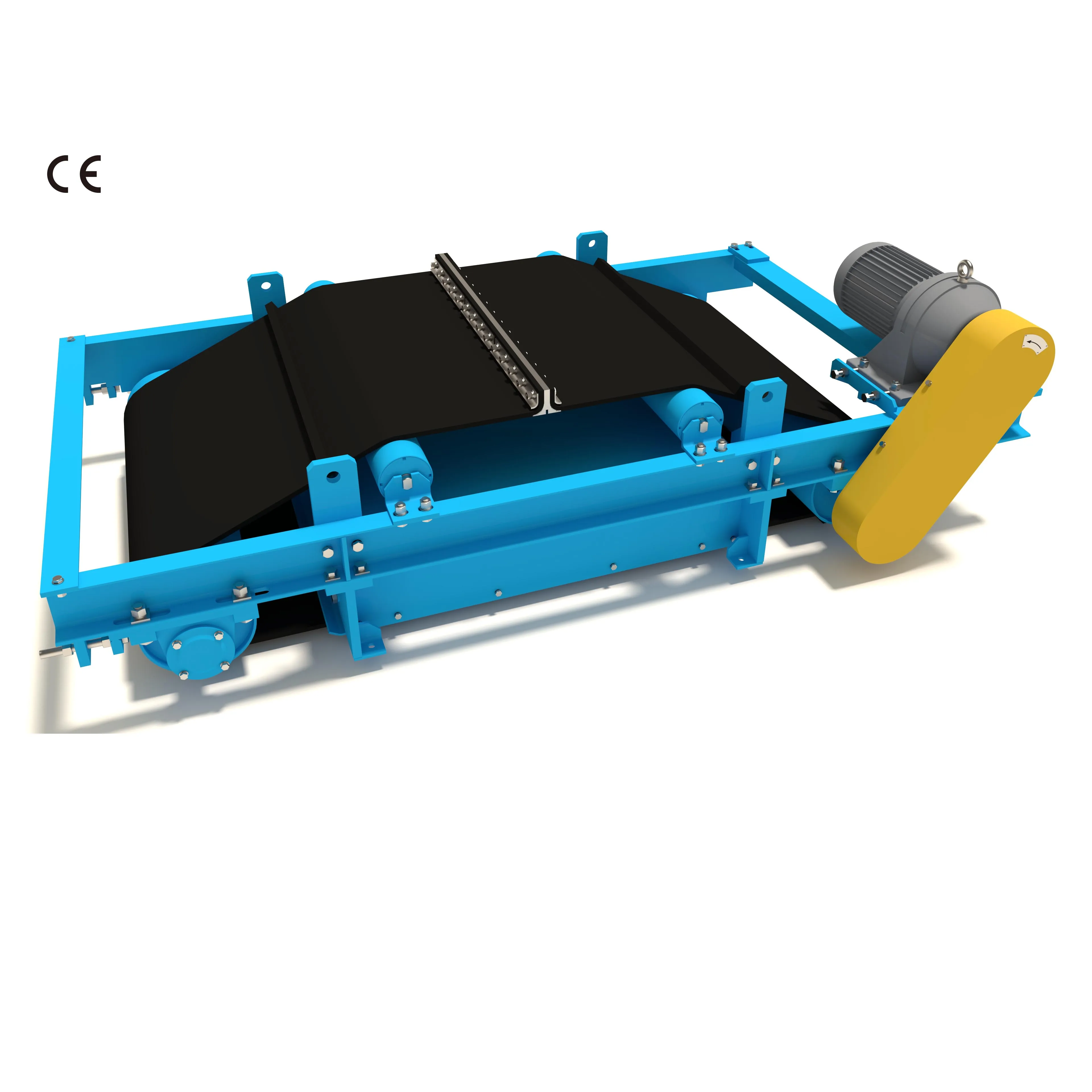 New 2024 Electromagnetic Strong Permanent Metal Sorting Magnet Conveyor Over Belt Magnetic Separator Suspended Overband Magnets