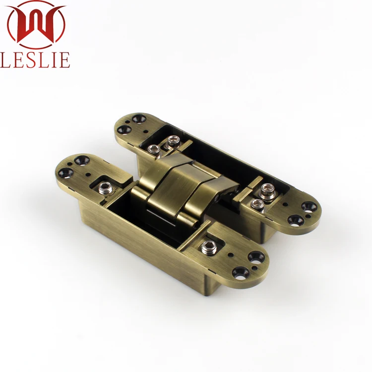 60Kg Wooden Flush Doors Invisible Hinge 180 Degree Zinc Alloy Invisible Folding Door Cross Hidden Hinges