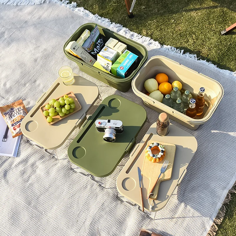 Outdoor Spring Picnic Fruit Basket Foldable Storage Basket