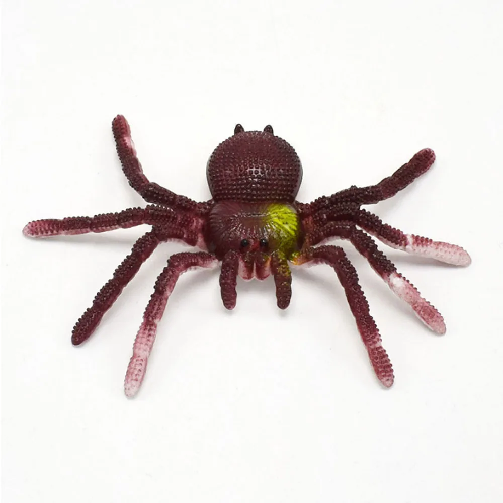 H085 Promotional Gift Hot Sale TPR Plastic Realistic Spider Shaped Toy for Kids Play