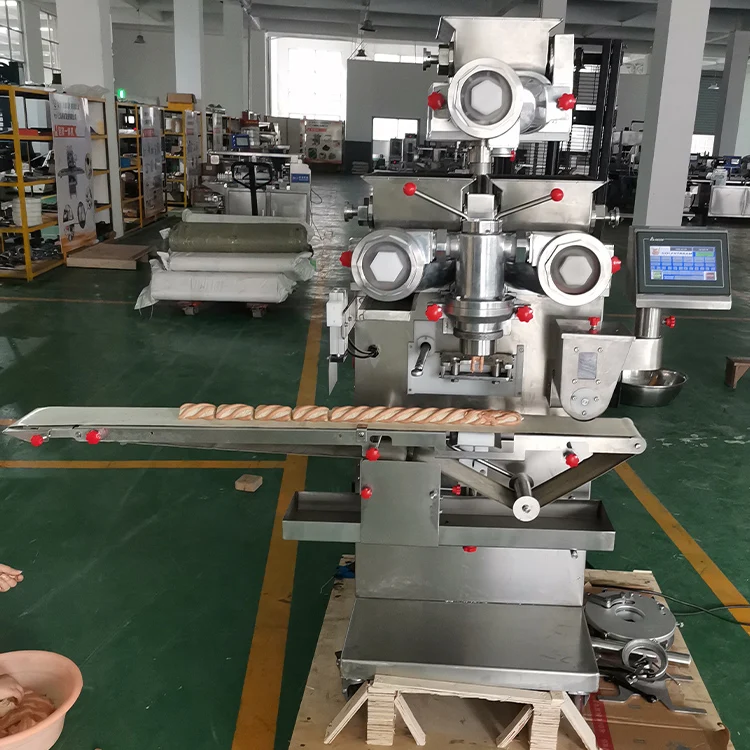 Small Mochi Cookie Kibbeh Encrust And Filling Machine Stuffed Churro Meatball Churro Machine Automatic from LOM