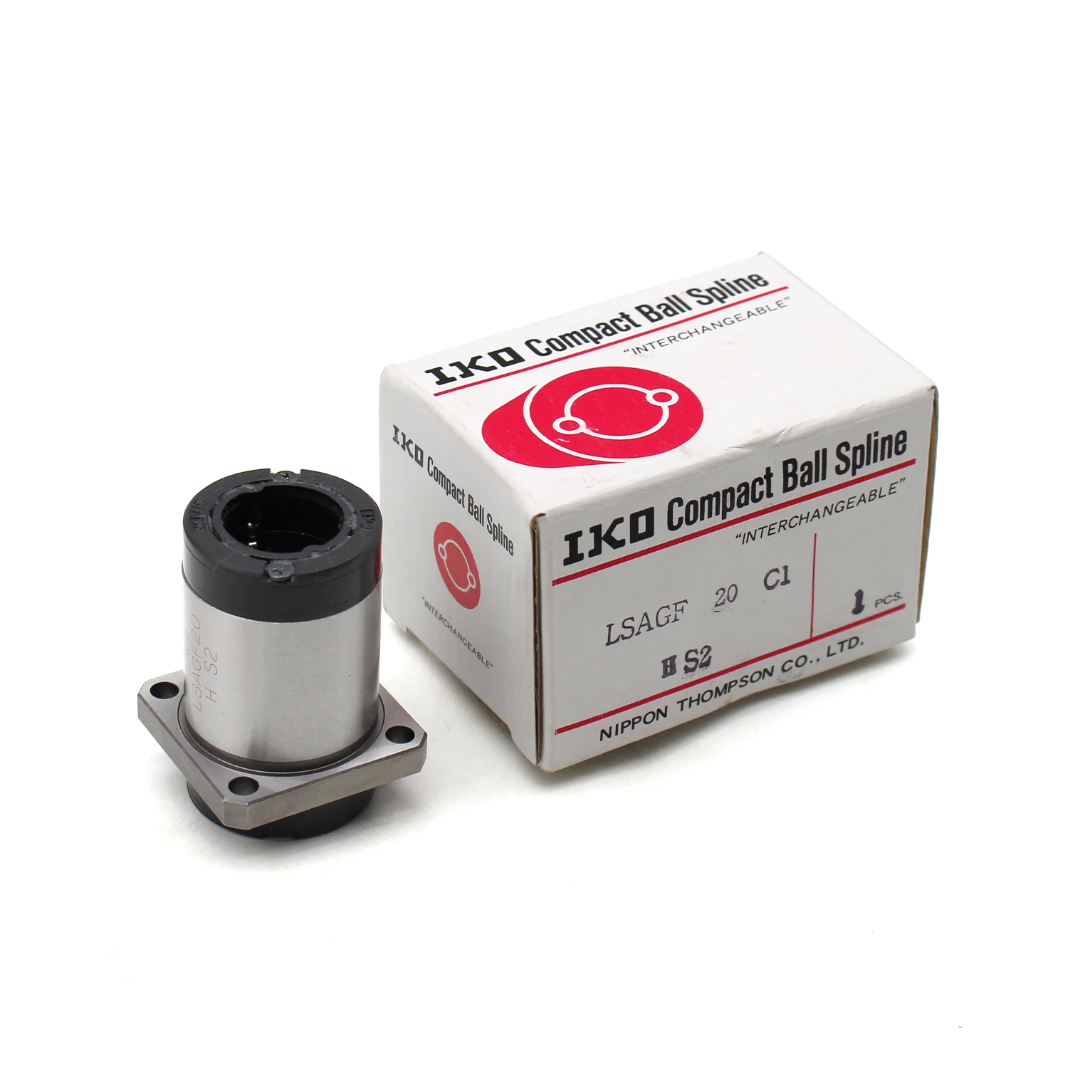 IKO High Precision Linear Ball Spline LSAGF10 LSAGFT10 LSAGFL10 LSAGFLT10 LSAGF12C1T1PHS21 Hollow Shaft Ball Spline Nut bearing