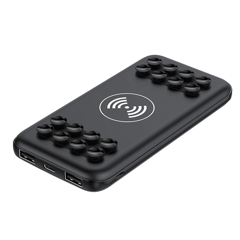 High Quality Portable Plastic Power Bank Charger 4800mah for Wireless Charging Outdoor with Strong Sucker for Business Gift