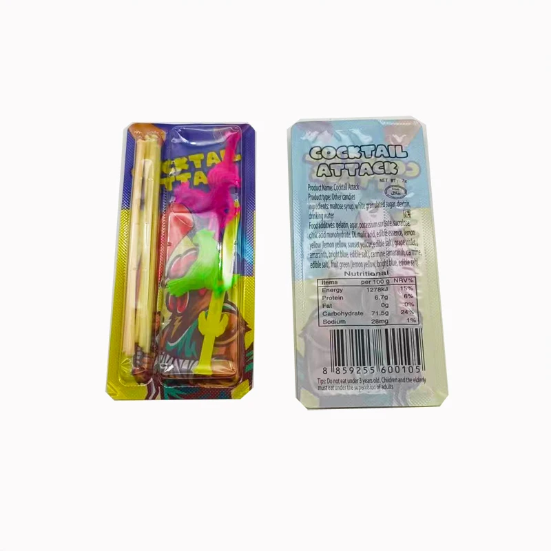 New Arrival CC Stick Sour Taste Cocktail Flavor Candy with Roster and Sword Toy