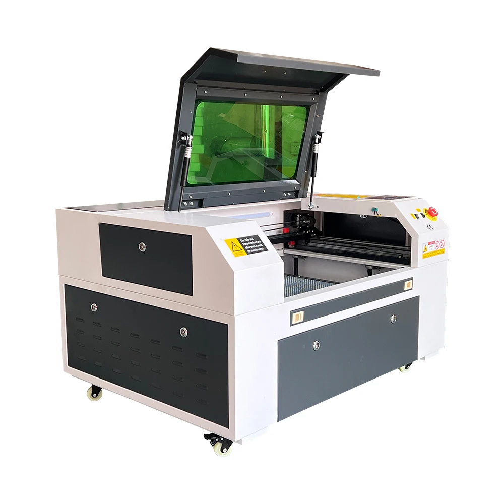 KH-6040 co2 laser engraving machine stone Plywood acrylic 3d lprinter machine 80W laser cutting machine with glass laser tube