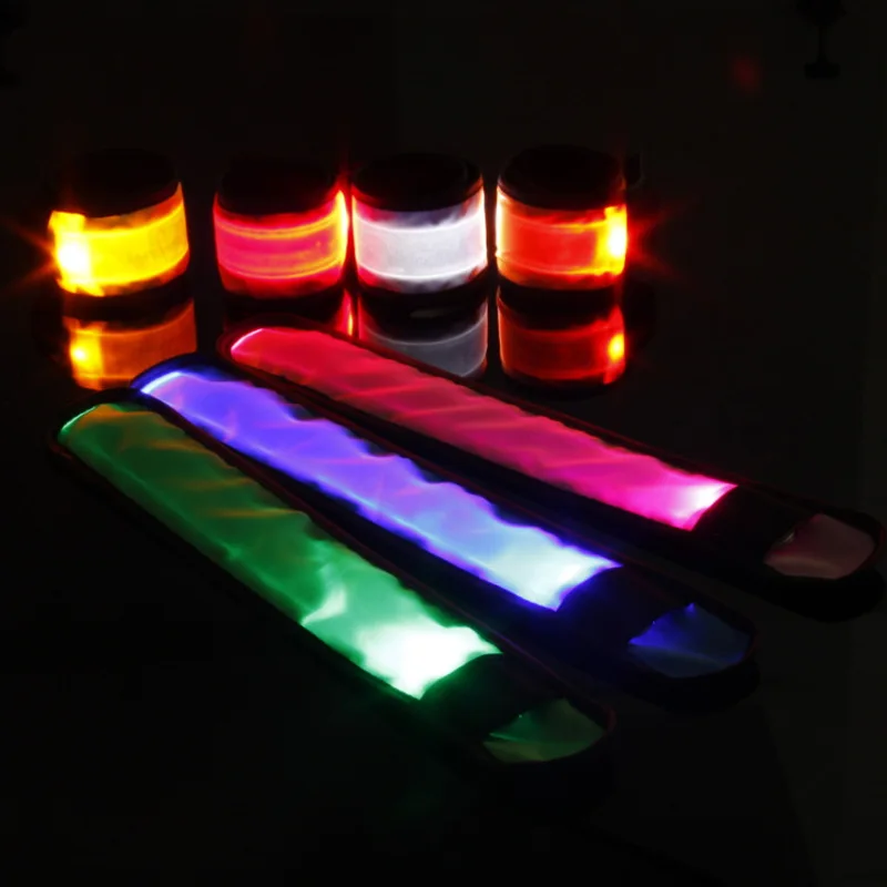 LED Flash Bracelet for Bar Luminous Running Armband Cycling Warning Wrist Strap Glowing Slap Webbing Neon Light Party Supplies