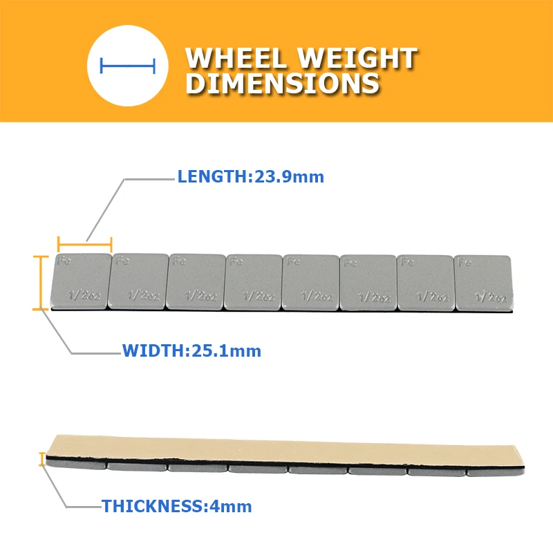 Siming Adhesive Wheel Balance Weight FAH5-1 Steel Wheel Weight