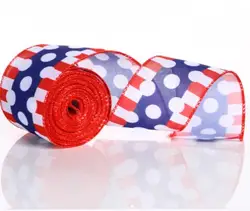 Customize 4th of July ribbon American patriotic ribbon  USA Flag Grosgrain Ribbon For Crafts Hair Bows Making