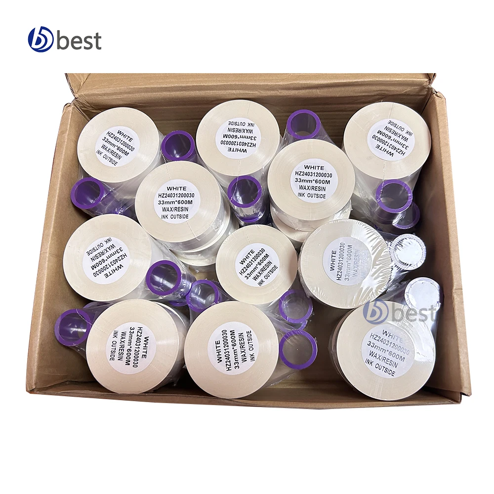33*450 TTO ribbons black white Factory price TTO printers consumables