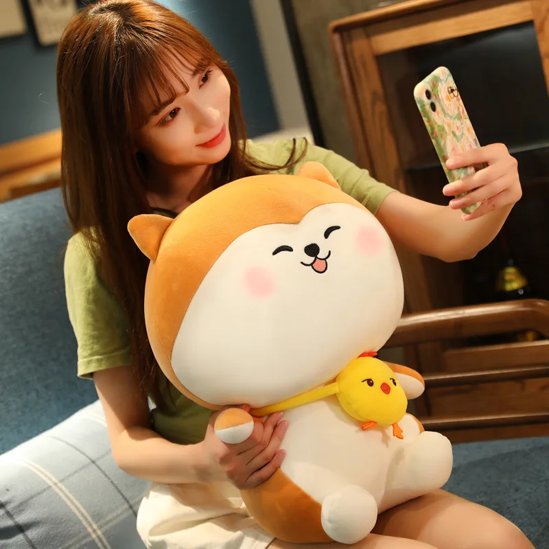 Husky Doll Smiling Shiba Inu Grab Doll Company Activities Gift Plush Toys.