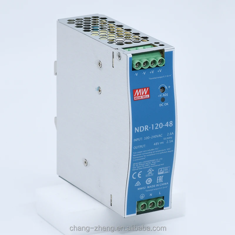 MeanWell NDR-120-48 2.5A 48V 120W Mean well DIN Rail Switching Power Supply for Communication Equipment