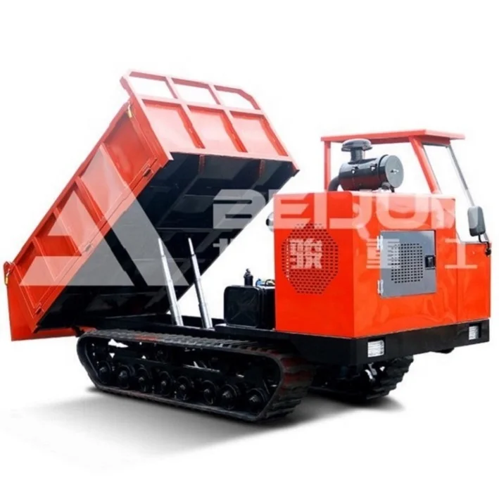 Fully Hydraulic 6t 8t 10t 12t Tracked Portable Crawler Dumper For Swamp