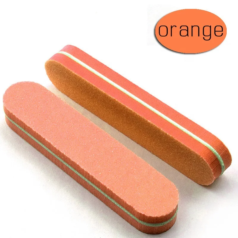 Highly elastic  nail buffer sponge small straight sanding nail files 6 colors double side  nimi nail buffer