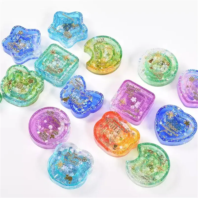 Homesun Y5804 New design bear head heart bunny butterfly star moon square round resin shaker silicone mold