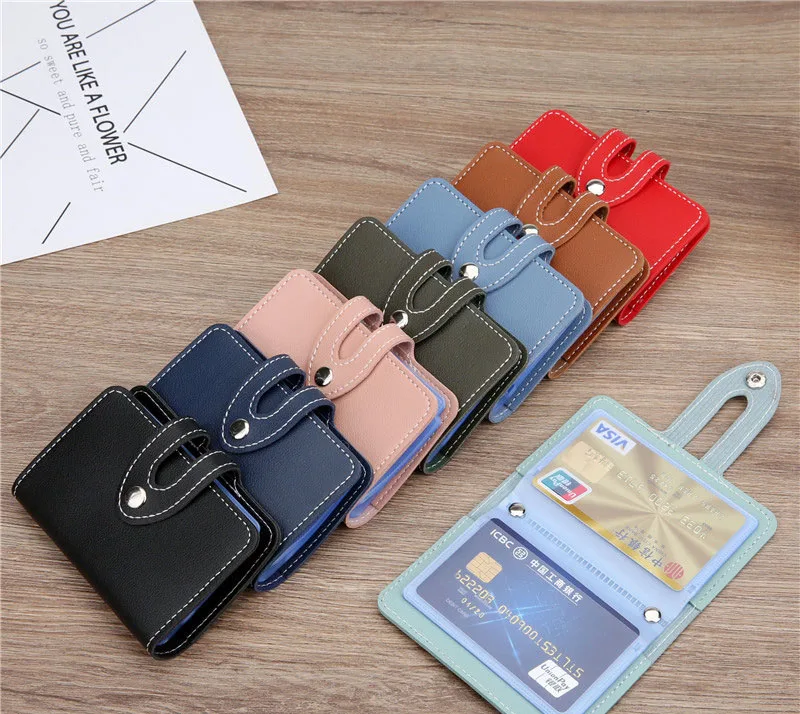 New Product Mini Card Holder Binder Planner PU Leather Logo Custom Save Money Wallet Budget Binder with Cash Envelope