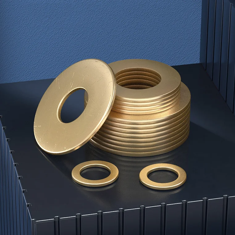 Zhuoqi GB97 copper washer flat washer thickened brass round metal screw flat washer