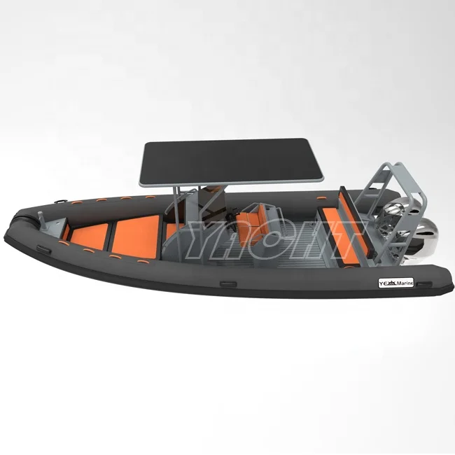  25-футовые алюминиевые лодки RIB 760 Marine Rubber Deep V PVC/Hypalon надувные для