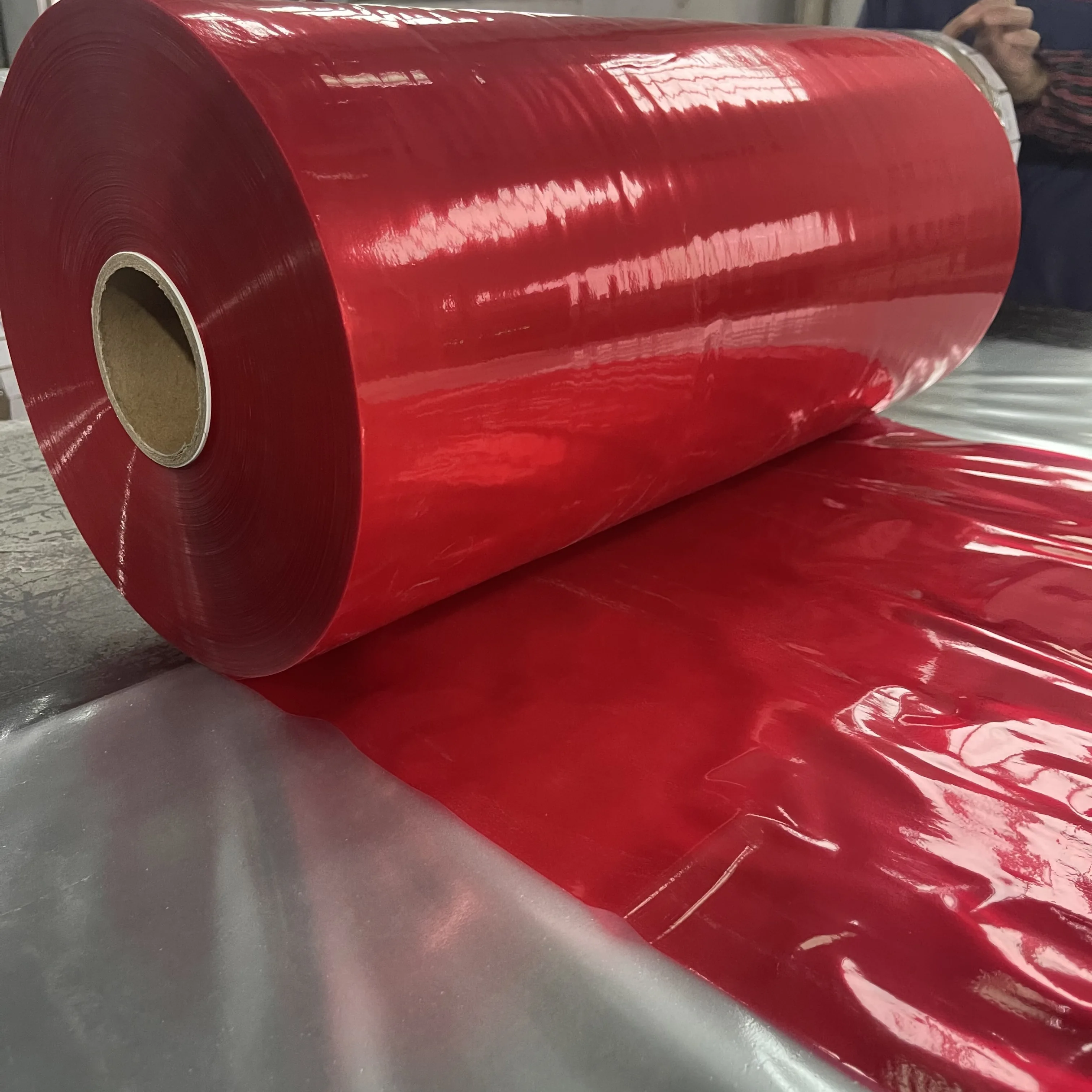 High quality red color transparent protection pvc film