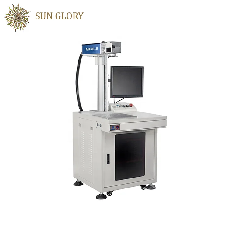Sun Glory Регулируемая полуавтоматическая автоматическая пластиковая металлическая Нержавеющая сталь Лазерная маркировочная гравировальная машина