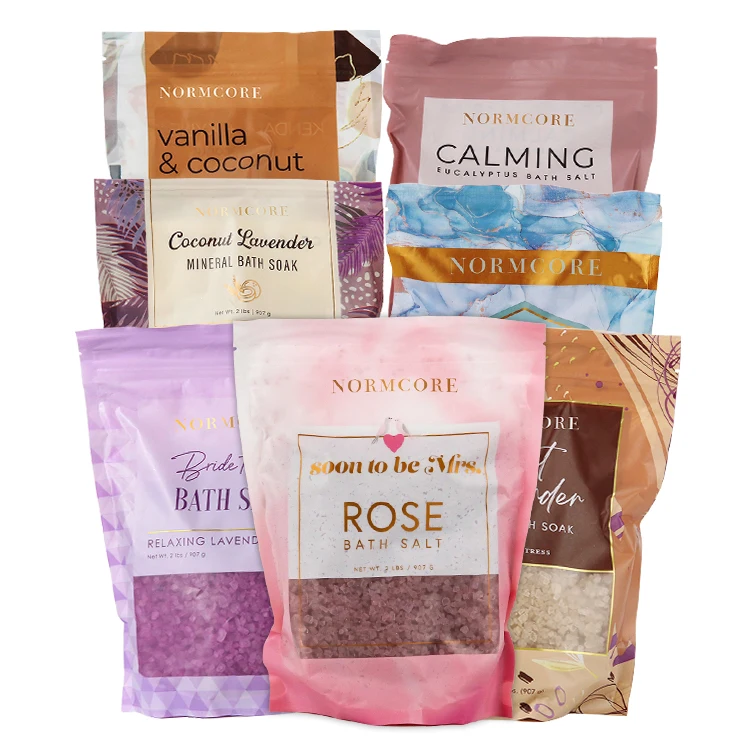 OEM Wholesale Luxury Private Label Natural Organic Vegan Bath Soak Salt Aromatherapy Epsom Bath Salt with Flowers