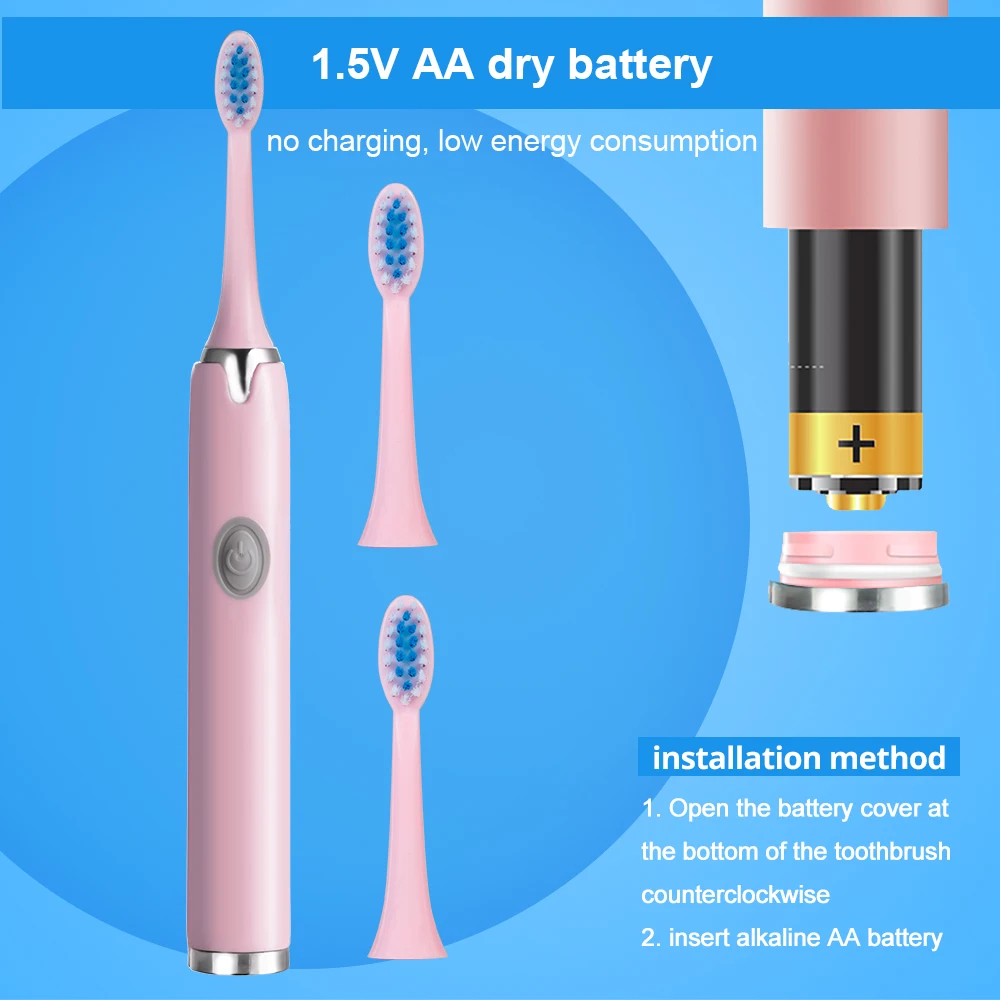 Wholesale Sonic Adult Electrical Tooth Brush Popular Battery Power Home Use Electrical Tooth Brush Sonic Electric Toothbrush