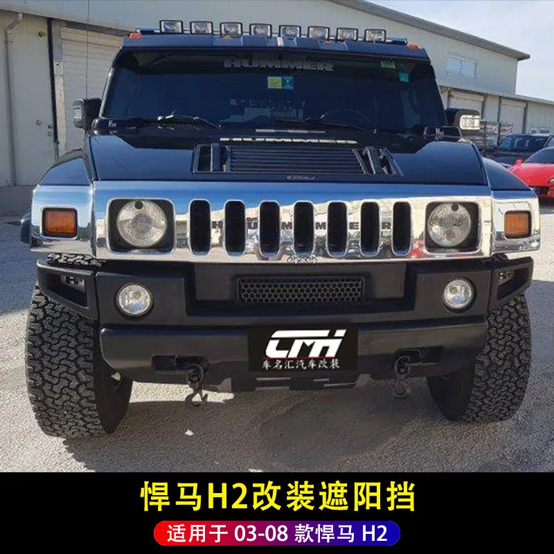 Cisang Suit for Hummer H2 03-08 Modified Sunshade with Front Top Wing Tailcar Spoilers Sports Spoiler