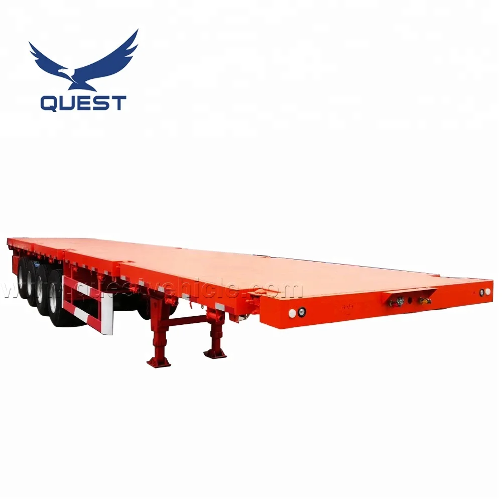 Factory Price High Quality 80 Tons 4 Axles Hot Sale Flatbed Semi Trailer Customizable Container Semi Trailer