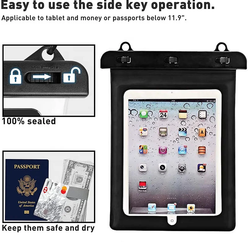 High Capacity Custom Logo Swimming PVC Clear Waterproof dry bag  waterproof phone pouch