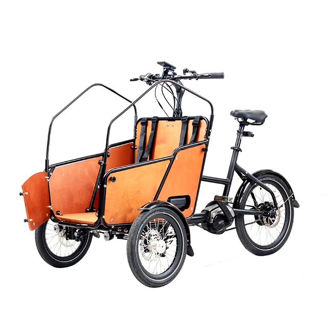 Front two wheel 16 inch Rear 20 inch freight tricycles electric freight cargo tricycles