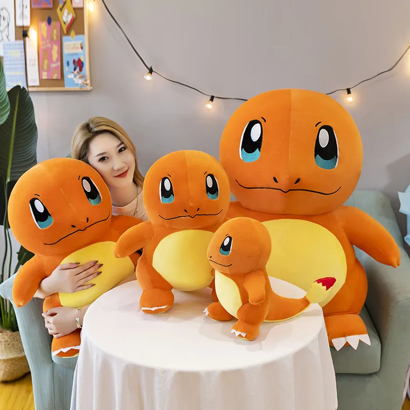 Factory Pokemoned Plush Toy Stuffed Pikachu Psyduck Eevee Squirtle Charmander Bulbasaur Stuffed Toys Doll Keychain Xmas Gift