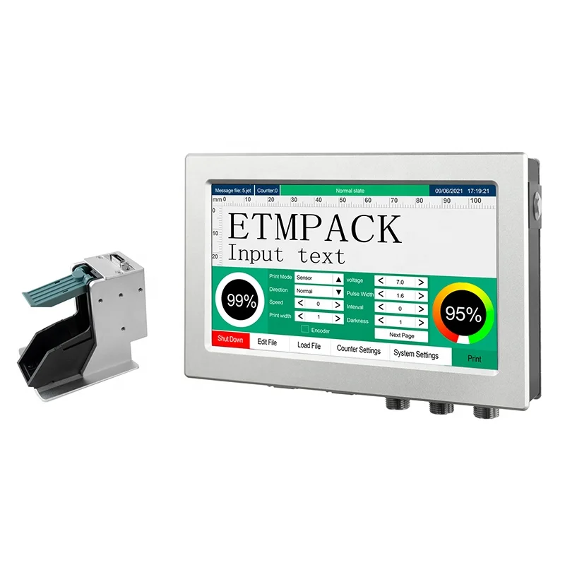 printing ink inkjet printer coder machine high resolution  tij date inkjet printer with 12.7mm and 25.4mm cartridge compatible