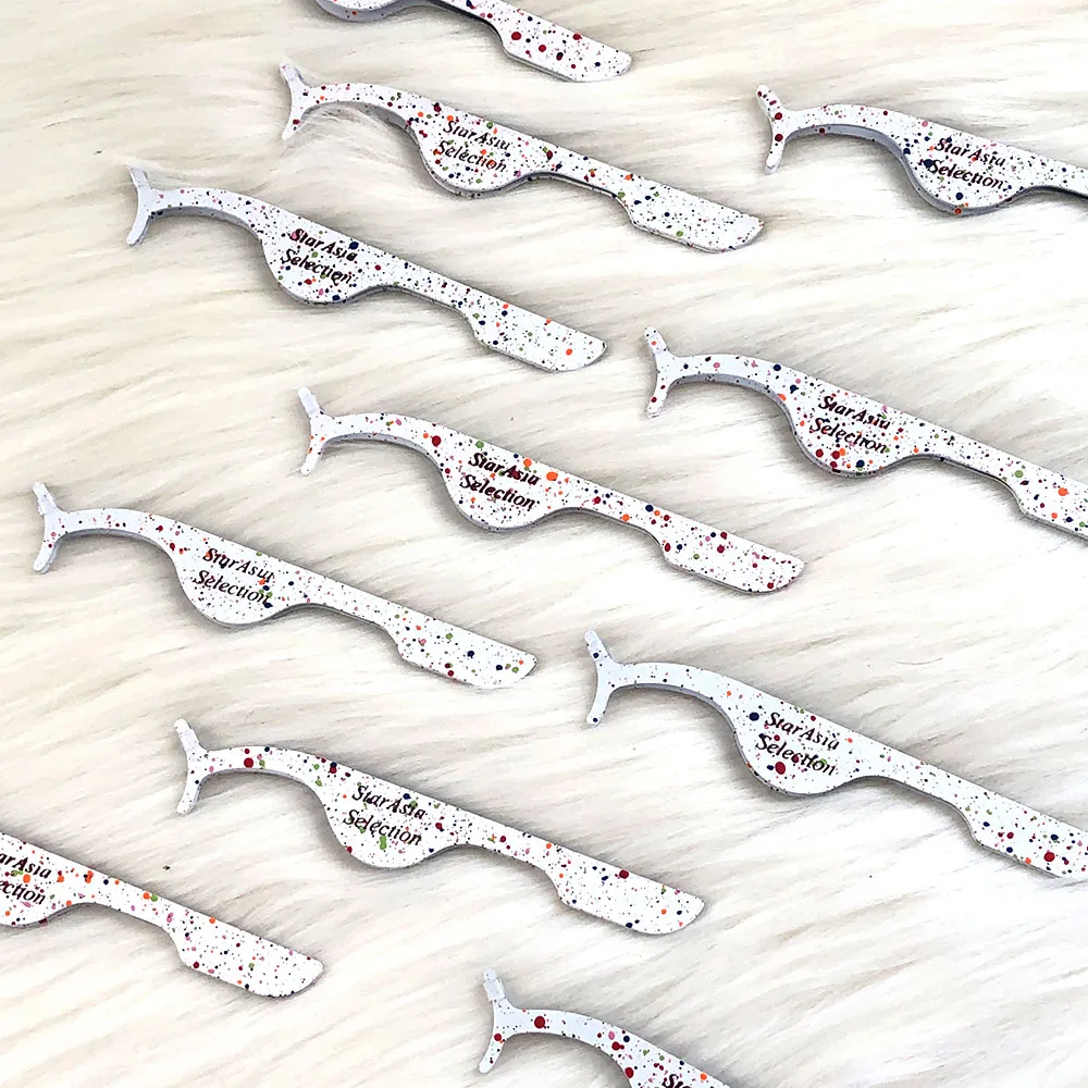 Rose red gold eyelash custom eyelash tweezers  private label